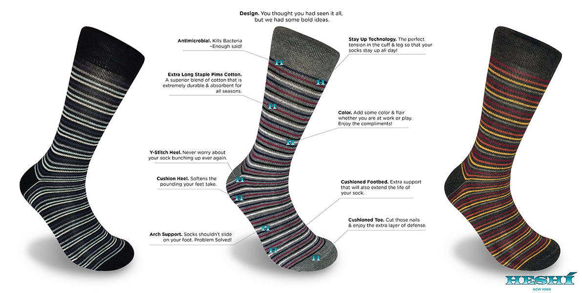 Heshí Invisible Liner Sock - Grey